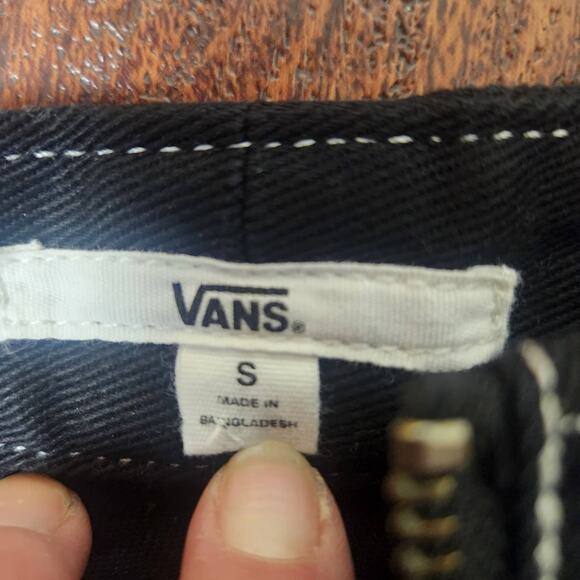 VANS Black Y2K Skirt with Contrast Stitching Patches Front Zipper, Small - Picture 7 of 7